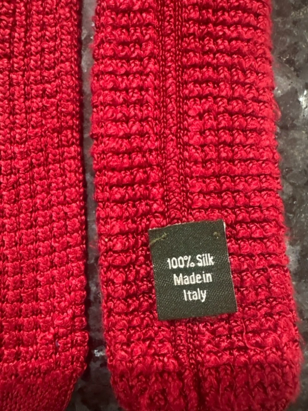 J. Crew Red Tie 100%Silk